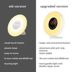 Wake-Up Light con Effetto Alba, Radiosveglia Luce Notturna 7 Colori, 6639 - Ilgrandebazar