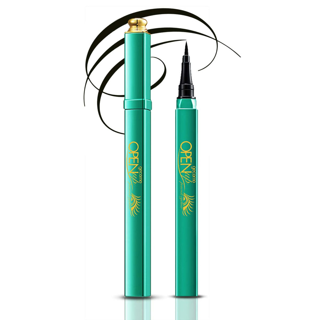 Eyeliner Peacock Waterproof Long Lasting Nero Liquid Eye Liner nero - Ilgrandebazar