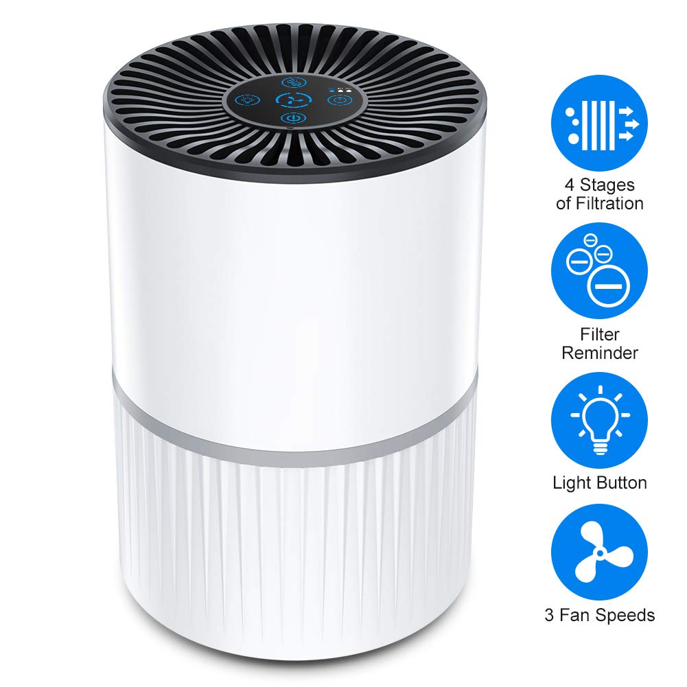 Himylife Purificatore d'Aria con Filtro HEPA, Filtrazione a 4 Strati,... - Ilgrandebazar