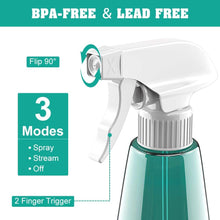 Carica l'immagine nel visualizzatore di Gallery, Babacom Spruzzino Nebulizzatore, Pet Plastica 500ml Grilletto Spruzzatore, 3 modalità (Spray &amp; Stream &amp; off) Riempibile Flacone Spray Vuoto per Pulizia Giardinaggio