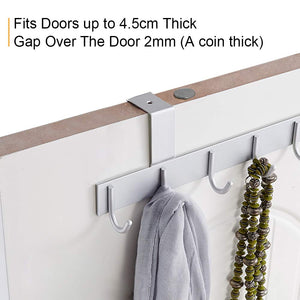 Vicloon Attaccapanni da Porta,Gancio Porte, Alluminio Argento 4.5cm