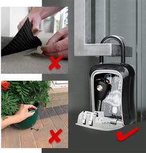 Carica l&#39;immagine nel visualizzatore di Gallery, Cassetta di Sicurezza per Chiavi, Codice di azzeramento della cassetta di sicurezza con chiave portatile, adatto per casa, fabbrica, azienda di decorazione, regalo - 2 X portachiavi
