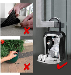 Cassetta di Sicurezza per Chiavi, Codice di azzeramento della cassetta di sicurezza con chiave portatile, adatto per casa, fabbrica, azienda di decorazione, regalo - 2 X portachiavi