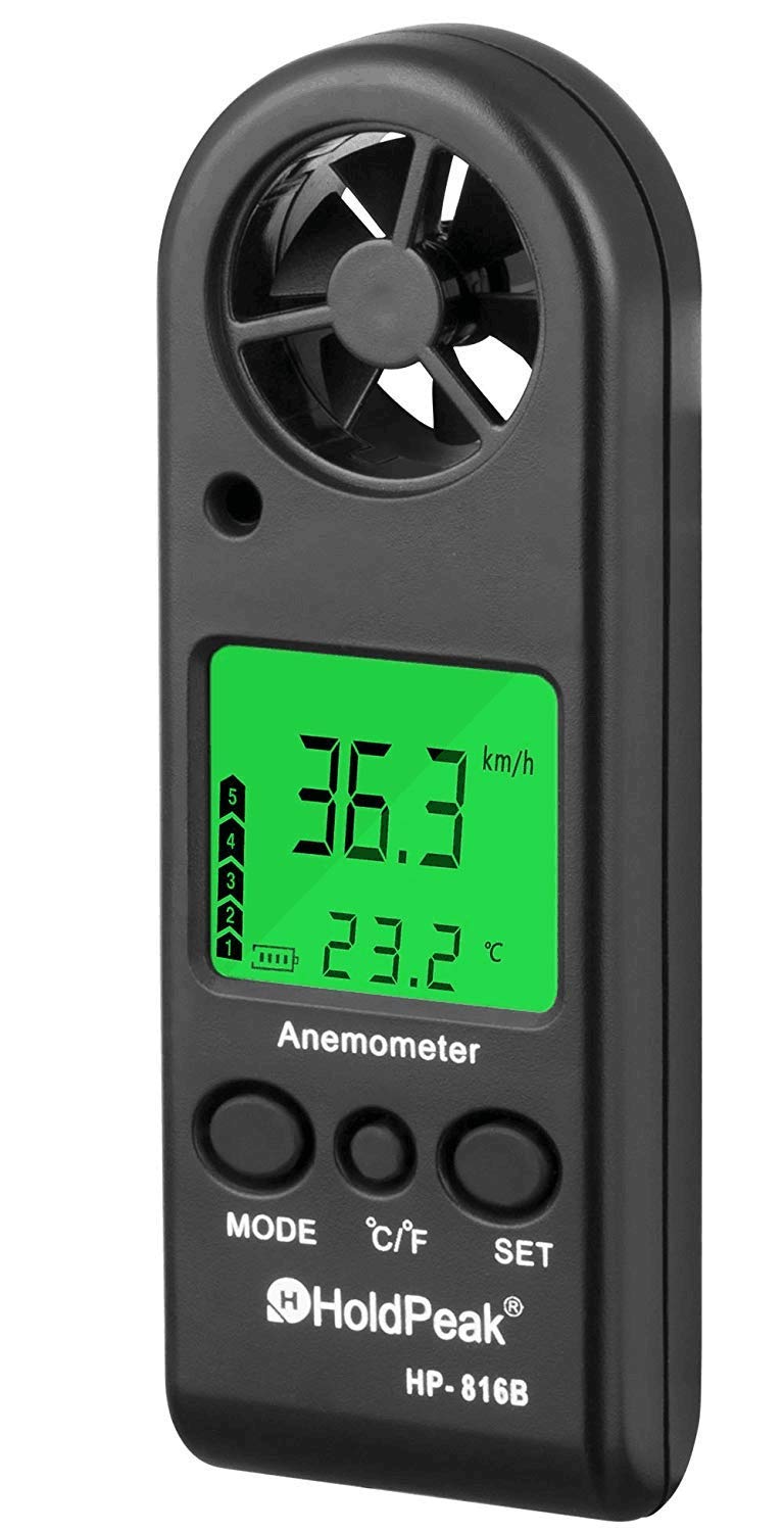 Anemometer Handheld Wind Speed Meter Gauge HoldPeak 816b Anemometro Digitale - Ilgrandebazar