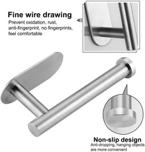 Carica l&#39;immagine nel visualizzatore di Gallery, Kissral Porta Carta Igienica, Portarotolo Bagno Autoadesivo Acciaio Inossidabile Porta Rotoli Carta Igienica Adesivo per Bagno e Toilette per Cucina e Bagno