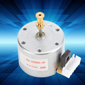 ASHATA Motore per Giradischi, Motore per Giradischi con registratore in Vinile con Spazzola a 3 velocità DC 12V, con Foro di Montaggio da 25 mm e velocità di Rotazione 78 Giri,Robusto e Durevole