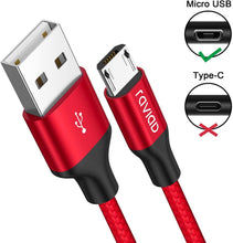 Carica l'immagine nel visualizzatore di Gallery, RAVIAD Cavo Micro USB [4 Pezzi:0.3m,1m,2m,3m] Cavo USB Micro USB Ricarica Rapida Nylon Intrecciato Caricabatterie Android per Samsung Galaxy S7 S6 S5 J7, Xiaomi, Huawei, Honor, Sony, LG, Nokia, Kindle