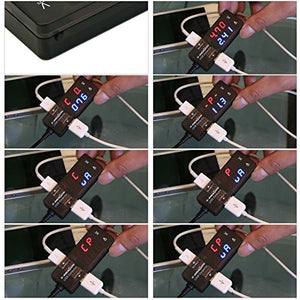 X-DRAGON Doppio USB Digital Tester Detector Multimetro Monitor di Corrente e...