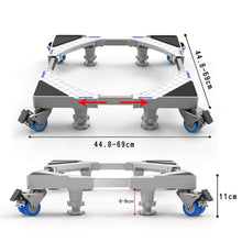 Carica l&#39;immagine nel visualizzatore di Gallery, Base lavatrice Dewel, base regolabile 45 cm-69 cm con 4 ruote piroettanti e... - Ilgrandebazar