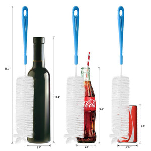 Osaloe 4pcs Spazzola di Bottiglia fissato più Applicazioni 4PCS, Blu - Ilgrandebazar