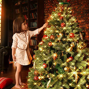 Luci dell'albero di Natale con anello, luci dell'albero di Natale 400 LED 16 fili LED catena di luce, luce di Natale rete albero tenda LED albero mantello per la decorazione di Natale interno esterno…