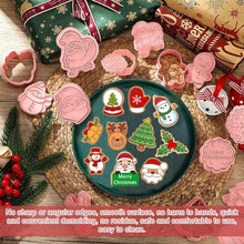Carica l&#39;immagine nel visualizzatore di Gallery, 24 Pezzi Formine per Biscotti Natalizi, Tagliabiscotti Natale Formine Biscotti Natale 3D Stampi Biscotti Natale, Formine Biscotti Natale per Decorare Torta, Biscotto, Dolci (Natale 24)