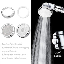 Carica l'immagine nel visualizzatore di Gallery, VEHHE Soffione doccia Potente flusso con filtro perline Alta pressione Boosting Soffioni doccia portatili Spray con 3 modalità Risparmio idrico Design con un pulsante di arresto