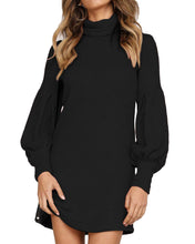 Carica l&#39;immagine nel visualizzatore di Gallery, Auxo Vestito Maglione Donna Inverno Elegante Collo Alto Abito Slim Aderente... - Ilgrandebazar