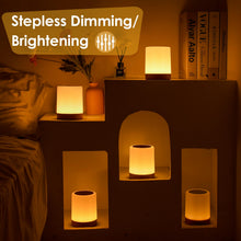Carica l'immagine nel visualizzatore di Gallery, Auxmir Lampada da Comodino LED Touch, Luce Notturna senza Fili, Colori RGB, 4 Modalità, 5 Livelli di Luminosità, Ricaricabile, Funzione Timer, Lampada LED per Cameretta, Camera da letto, Soggiorno
