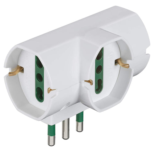 Vimar RI.00315.B Adattatore elettrico multiplo sfalsato verticale, 3 Bianco - Ilgrandebazar