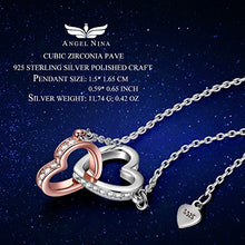 Carica l&#39;immagine nel visualizzatore di Gallery, ANGEL NINA San Valentino per Lei Donna Cuore Collana A In Argento - Ilgrandebazar