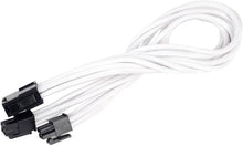 Carica l'immagine nel visualizzatore di Gallery, SilverStone SST-PP07-EPS8W - cavo estensione sleevato EPS 8pin a EPS/ATX 4+4pin, 30cm, bianco
