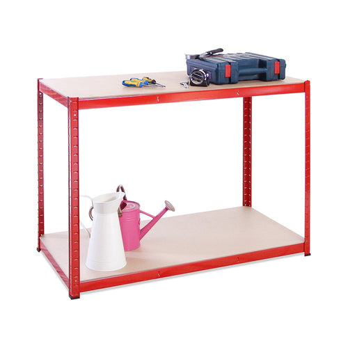 120cm Wide, 60cm deep, 90cm High, Red Garage Shed Racking Storage Workbench,... - Ilgrandebazar