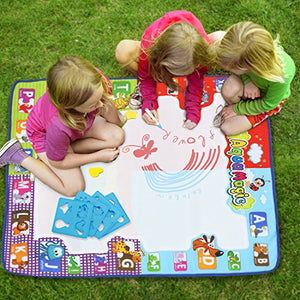 Fansteck Doodle Tappeto Magico, Aquadoodle per Bambini Misura Grande 78*78cm - Ilgrandebazar