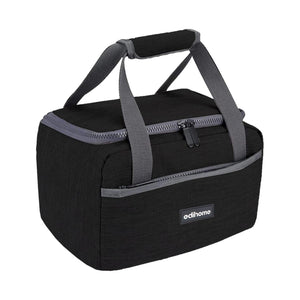 edihome, Borsa Termica Porta Pranzo, Borsa Frigo Piccola, 8L, Lunch Box, Porta Pranzo Termico, Borsetta, per Lavoro, per Viaggio, Blu, Beige e Grigio (Nero)