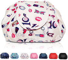 Carica l'immagine nel visualizzatore di Gallery, Borsa per il trucco con coulisse pigra Borsa per cosmetici da viaggio grande portatile Borsa per il trucco da viaggio Borsa per l'immagazzinaggio per le donne Ragazza (rossetto) Lipstick