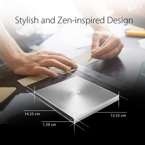 Asus Masterizzatore Esterno ZenDrive U9M TYPE C, Ultra Slim 8x, Argento - Ilgrandebazar