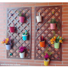 Carica l&#39;immagine nel visualizzatore di Gallery, GIOVARA Grande Vaso da Fiori in Metallo, Appendere, con 26x13.5x9.5 cm