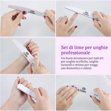 Carica l&#39;immagine nel visualizzatore di Gallery, Lictin Lime per Unghie Professionali - Set 12 Lime per Unghie 100/180 - Doppia Faccia Lavabile Smeriglio Manicure Utensili per Chiodo Lucidatura &amp; Messa in piega con 2 Strisce Lucidanti