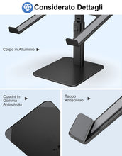 Carica l'immagine nel visualizzatore di Gallery, Babacom Supporto PC Portatile, Laptop Stand Ergonomico in Alluminio, Ventilato Porta PC con 8 Tipi di Angoli Regolabili, Compatibile con Computer/MacBook/Air/PRO/Microsoft Surface, 10"-16" (Nero)