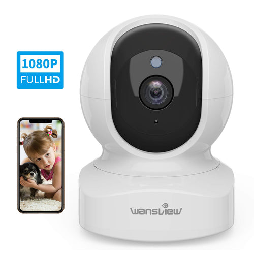Telecamera di Sorveglianza WiFi, Wansview FHD 1080P Videocamera IP Bianco - Ilgrandebazar
