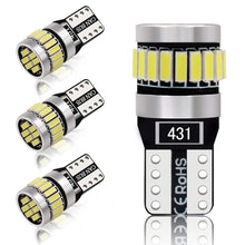 Carica l&#39;immagine nel visualizzatore di Gallery, 4pcs W5W T10 LED Canbus Auto Lampada 194 168 24 Leds 4014SMD 12V, Bianco - Ilgrandebazar