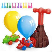 Carica l'immagine nel visualizzatore di Gallery, Giochi Auto a Palloncino Dinosauro Auto Alimentata ad aria Inerzia Educativi Giochi per esperimenti scientifici Aerodinamica Giocattoli STEM Regalo per Bambini