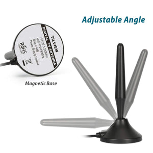 TILVIEW Antenna TV, Portatile con Base Magnetica, Amplificatore... - Ilgrandebazar