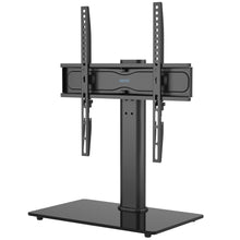 Carica l'immagine nel visualizzatore di Gallery, BONTEC Supporto da Tavolo per TV da 26-55 Pollici, Regolabile in Altezza e Girevole Piedistallo per TV Max VESA 400x400 mm, che Regge fino a 45 kg