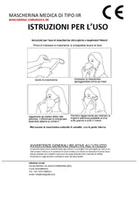 Carica l'immagine nel visualizzatore di Gallery, Mascherina Chirurgica Nera 3 strati, Mascherina Chirurgica italiana di tipo II R Certificata CE 100% Made in Italy - Confezione 50 pezzi (Nero)