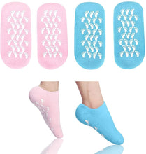 Carica l&#39;immagine nel visualizzatore di Gallery, 2 Paia di Calzini Idratanti, Calzini in Gel Idratante Morbidi Idratanti per i Piedi per Donne e Uomini, Piedi Asciutti Idratanti Calzini in Silicone Idratanti per Piedi in Gel di Cotone(Blu Rosa)