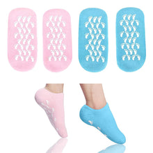 Carica l&#39;immagine nel visualizzatore di Gallery, 2 Paia di Calzini Idratanti, Calzini in Gel Idratante Morbidi Idratanti per i Piedi per Donne e Uomini, Piedi Asciutti Idratanti Calzini in Silicone Idratanti per Piedi in Gel di Cotone(Blu Rosa)