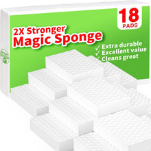 Carica l'immagine nel visualizzatore di Gallery, 18-Pack Spugna Magica, Gomma Magica Extra Durevole con Potenza di Pulizia 2X Più Forte - per Superfici Domestiche, Cucine, Bagni, Muri, Scarpe. Basta Aggiungere Acqua per Cancellare Tutti i Sporchi