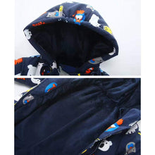 Carica l'immagine nel visualizzatore di Gallery, Bambino Tute da neve con Guanti e Scarpe Inverno Pagliaccetto con Cappuccio Caldo Set di Abbigliamento 3-6 Mesi
