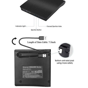 iAmotus Masterizzatore Dvd USB 3.0, Nero - DVD Esterno 3.0 + Tipo-C port - Ilgrandebazar