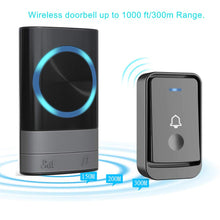 Carica l&#39;immagine nel visualizzatore di Gallery, Dilusi Campanelli Wireless,Campanello 1 Trasmettitore + 1 Ricevitori, Nero - Ilgrandebazar