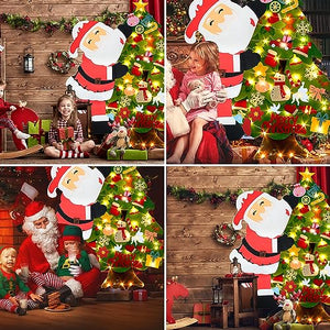 Albero di Natale in Feltro per Bambini, 100 CM Feltro Albero Natale DIY Albero Natale Feltro Con 34 Ornamenti e 3m Luci a LED, Regali Di Natale Per Bambini Decorazioni Natalizie Da Parete Per Porte