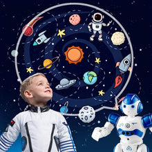 Carica l&#39;immagine nel visualizzatore di Gallery, NEWYANG Robot Giocattolo Bambini - Robot Telecomandato con Intelligente Programmabile, Gesture Sensing,Parla,Cammina,Cantando e Balla,USB Ricarica Toy Robot (Blu)
