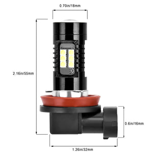 SanGlory 2 x LED Fendinebbia H11/H8 Lampadine H11 Luce 21LED Bianco