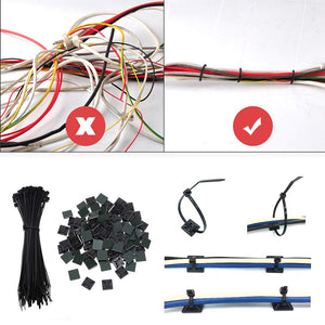 Faburo 100pz Autoadesivo Clip Cavo Fermacavi Supporto, Nero+100pz Fascette... - Ilgrandebazar