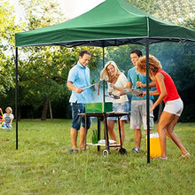 Carica l'immagine nel visualizzatore di Gallery, BAKAJI Gazebo 3 x 3 metri Pieghevole Tessuto Poliestere Impermeabile Struttura in Metallo Richiudibile a Fisarmonica Tendone Portatile Fiera Mercato Giardino Esterno + Sacca per Trasporto (Verde)