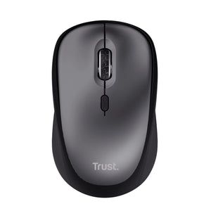 Trust Yvi+ Mouse Wireless Silenzioso con Design Sostenibile, 800-1600 DPI, per Mano Sinistra e Destra, Microricevitore USB, Mouse Senza Fili Compatto per PC, Computer, Laptop, Mac - Nero