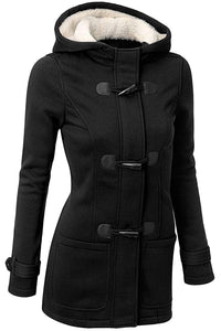 GHYUGR Cappotto con Cappuccio Donna Invernale Autunno Elegante Lungo Giacca... - Ilgrandebazar