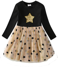 Carica l'immagine nel visualizzatore di Gallery, VIKITA Vestito Cotone Stampa Principessa Tulle Tutu Festa di Compleanno Abito Bambina